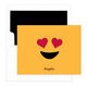 Yellow Heart Eyes Emoji Folded Note Cards Image 3 of 3